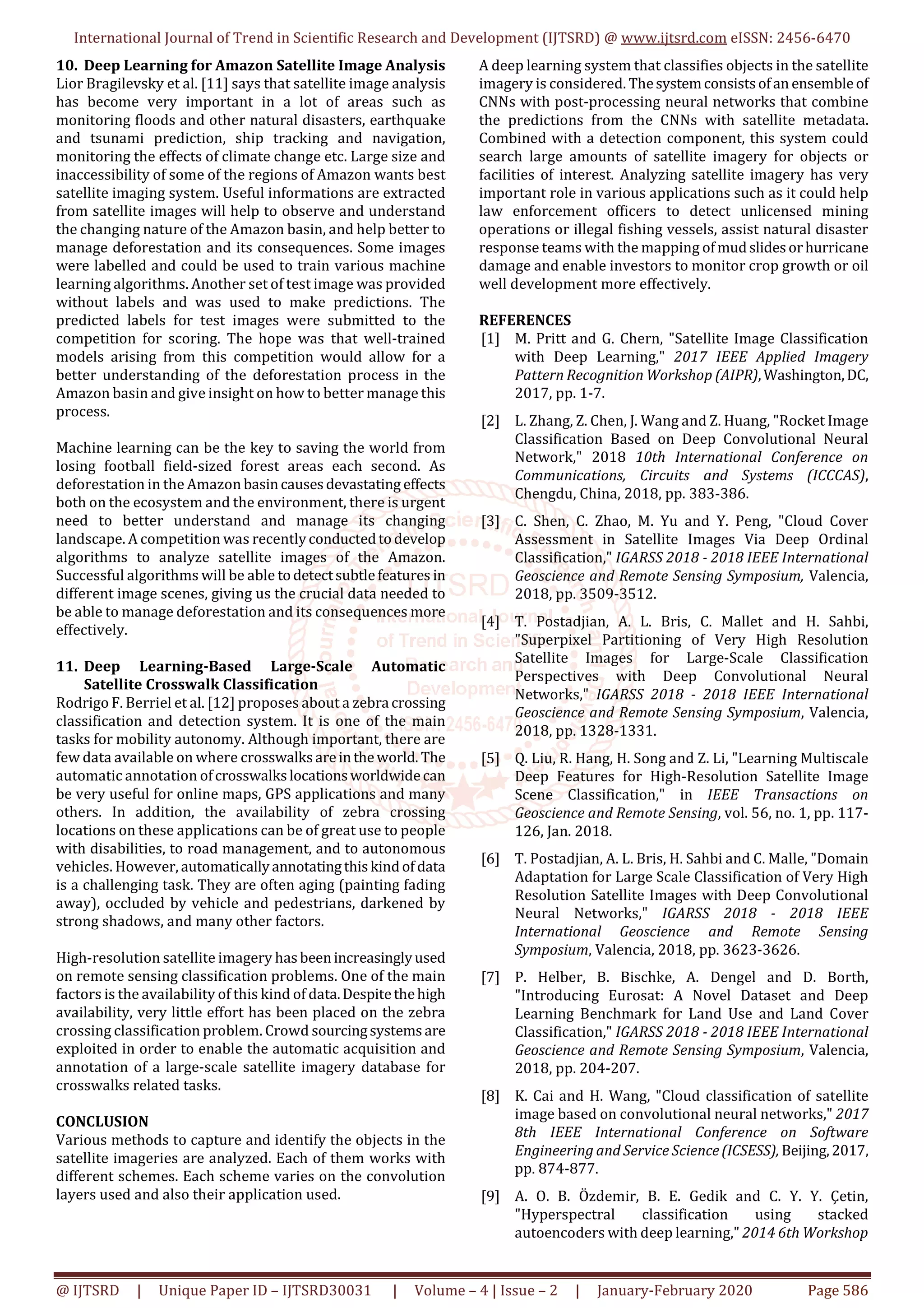 Satellite image classification with deep learning survey pdf