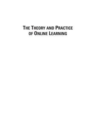 THE THEORY AND PRACTICE
  OF ONLINE LEARNING
 