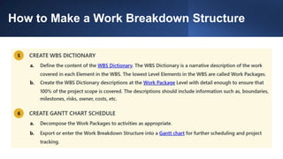 How to Make a Work Breakdown Structure
 