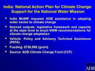 ADB, Climate Change and Water Security in South Asia, by Arnaud ...