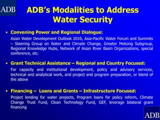 ADB, Climate Change and Water Security in South Asia, by Arnaud ...