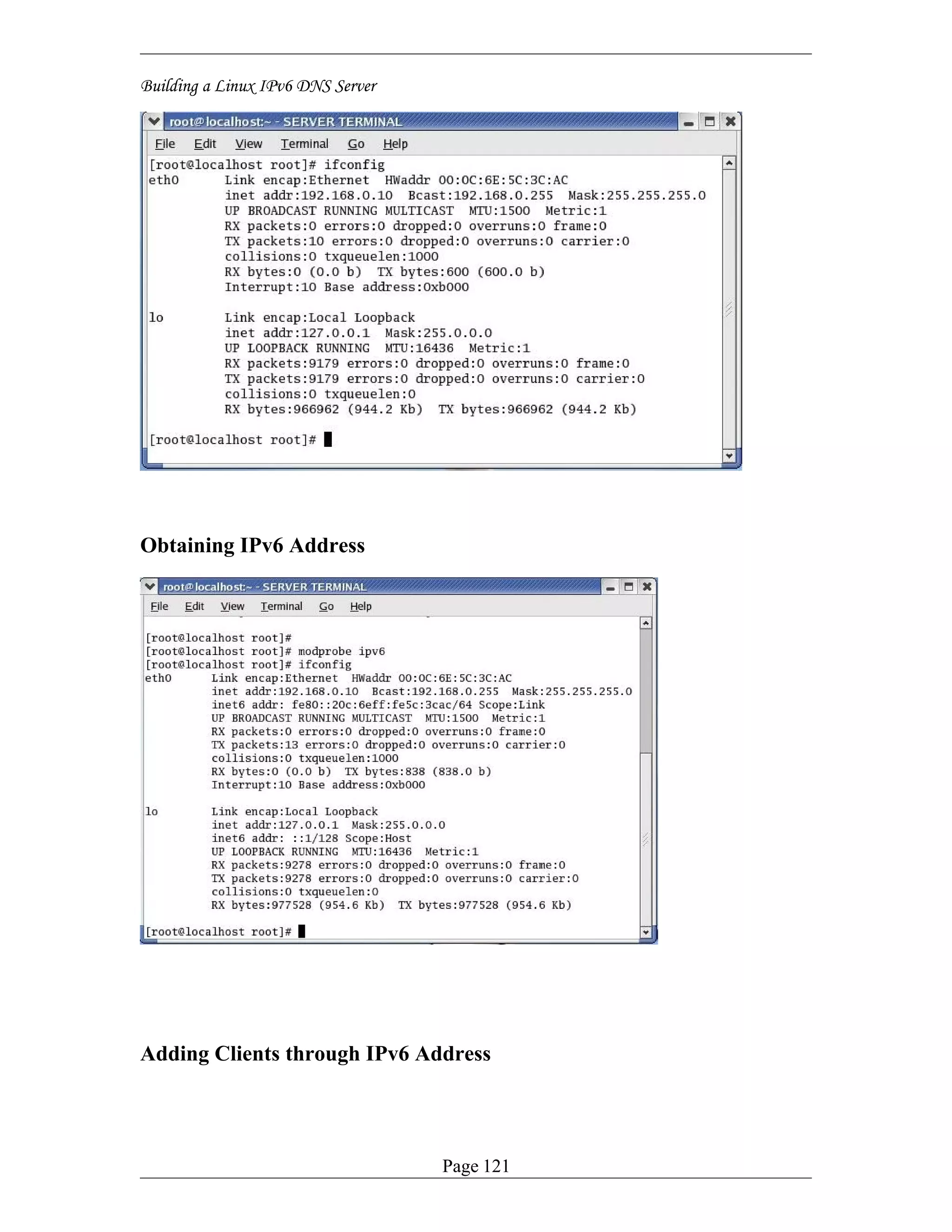 Screen Shots of Building IPv6 DNS Server (Screen shots)