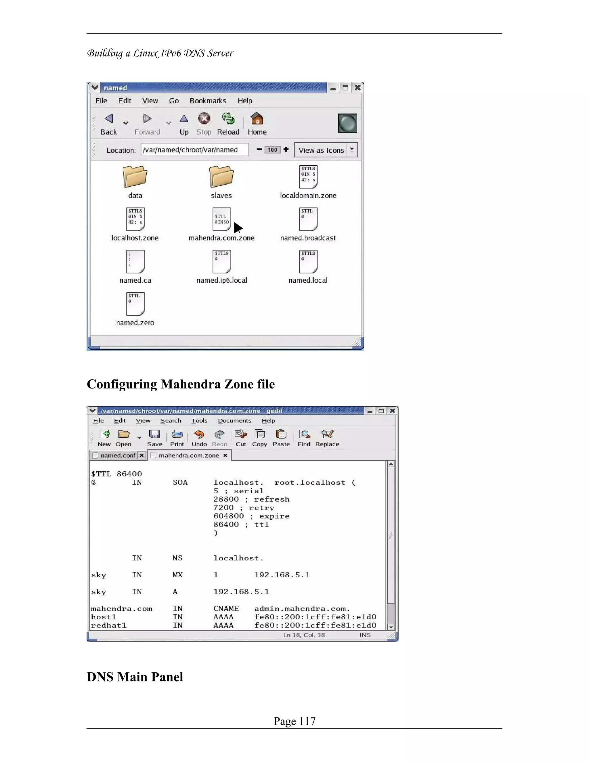 Screen Shots of Building IPv6 DNS Server (Screen shots)