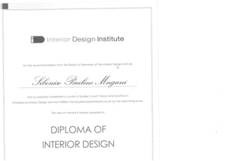 Diploma in Interior Design | PPT