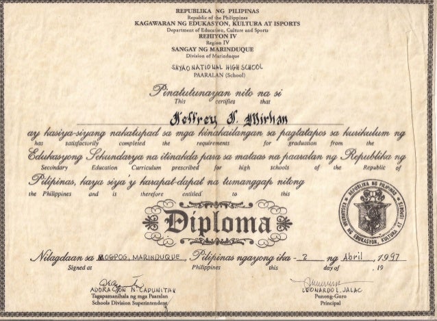 high school diploma