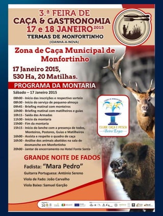 ÔHotels & ResortsMonfortinho
Termasde Monfortinho
6060-072 Monfortinho
Portugal
Tel: +351 277 430 435
Fax: +351 277 430 409
reservasmonfortinho@Ohotelsandresorts.com
ACTIVIDADES
 