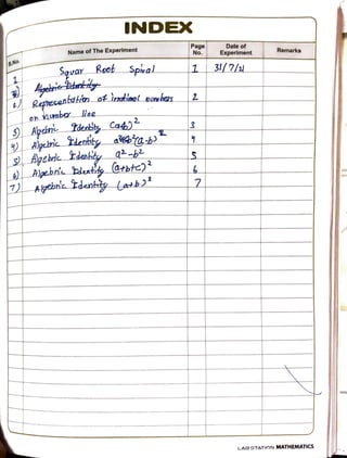 I INDEX
1 31/7/1.1
2..
-
-
-
L AO S T.6TION MATHEMATICS
 