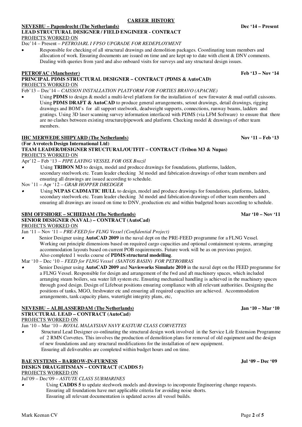 Curriculum vitae examples pdf image
