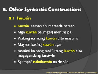Syntax of Filipino as lingua franca-part3 | PPT