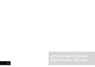 INTERACTING COMPANY
EDUCATIONAL SERVICES
2
 