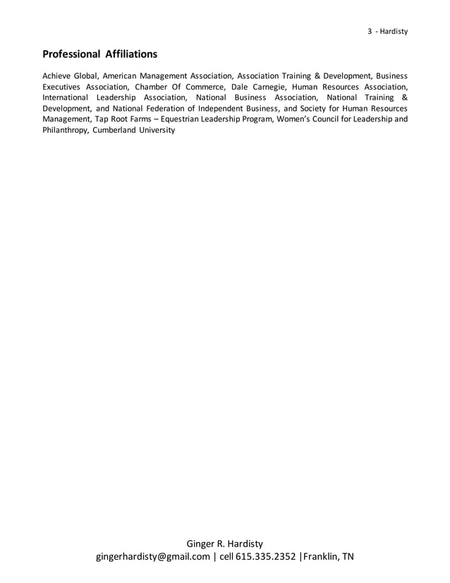 HARDISTY G PROFESSIONAL RESUME 2016