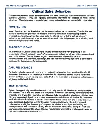 Sales Aptitude Test