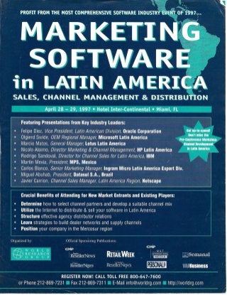 Marketing Software in Latin America - Miami 28-29 1997