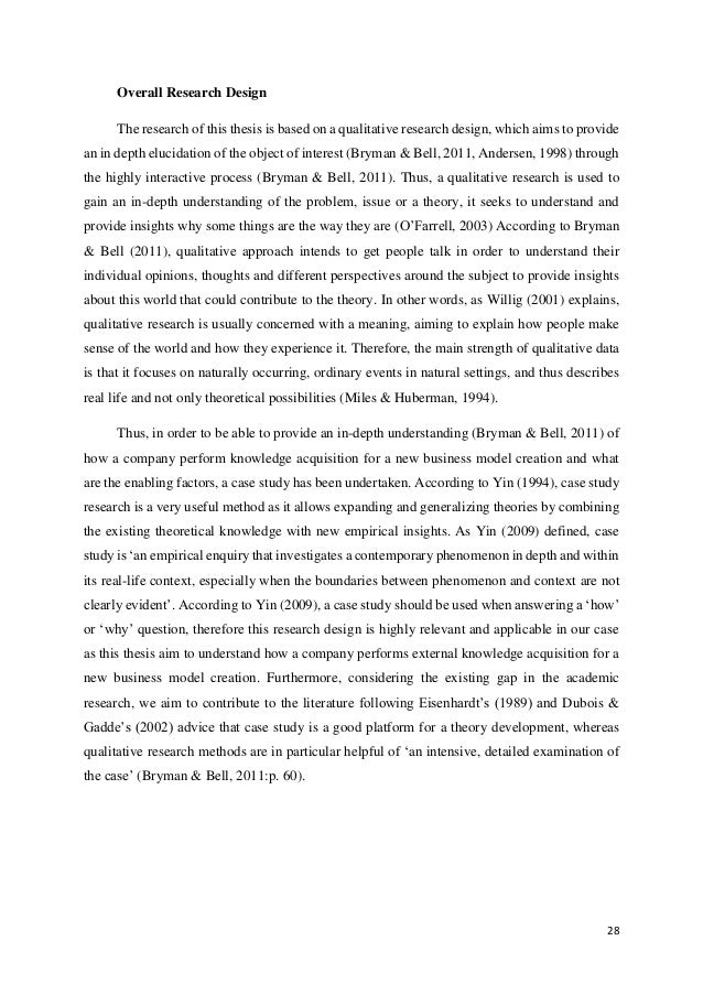 Masters thesis creation of a company