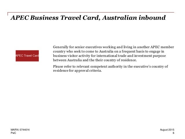 Apec Business Travel Card Australian Apec Business Travel Card Australian
