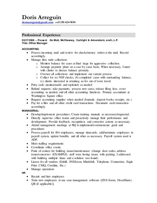How To List Notary On Resume - Resume Doris Arreguin 1 638 