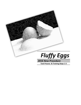 Fluffy Eggs
2016 New Procedure
Task Process & Training Steps 1-3
 