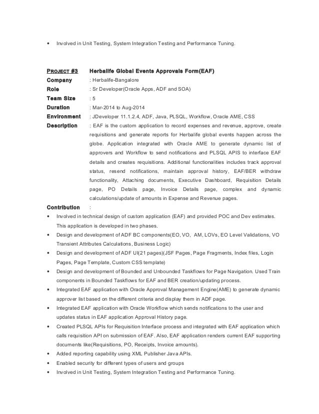 Custom developer form oracle report resume