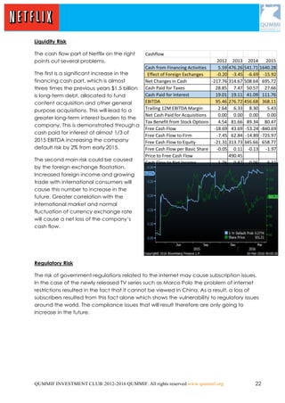 Netflix Risk Factors Netflix Report | PDF