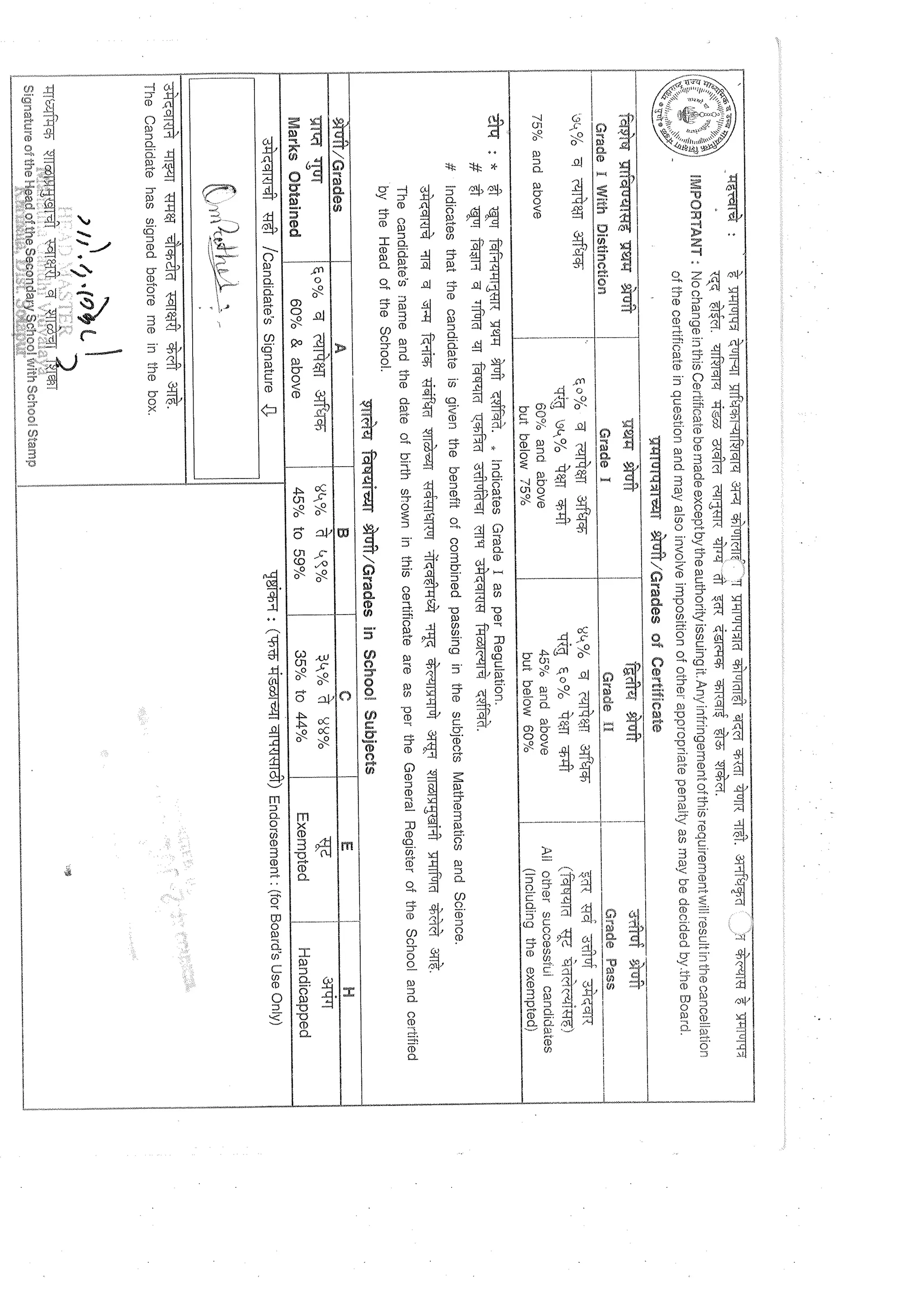 10th marksheet n certificate | PDF