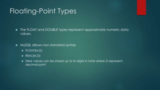 MySQL Data types | PPT