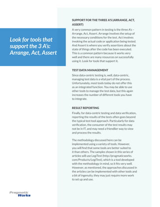 Testing Data & Data-Centric Applications - Whitepaper | PDF