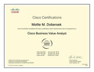 Cisco Values 7079746463_certificate | PDF