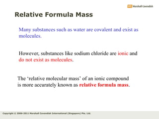 Relative Formula Relative atomic and molecular masses.ppt