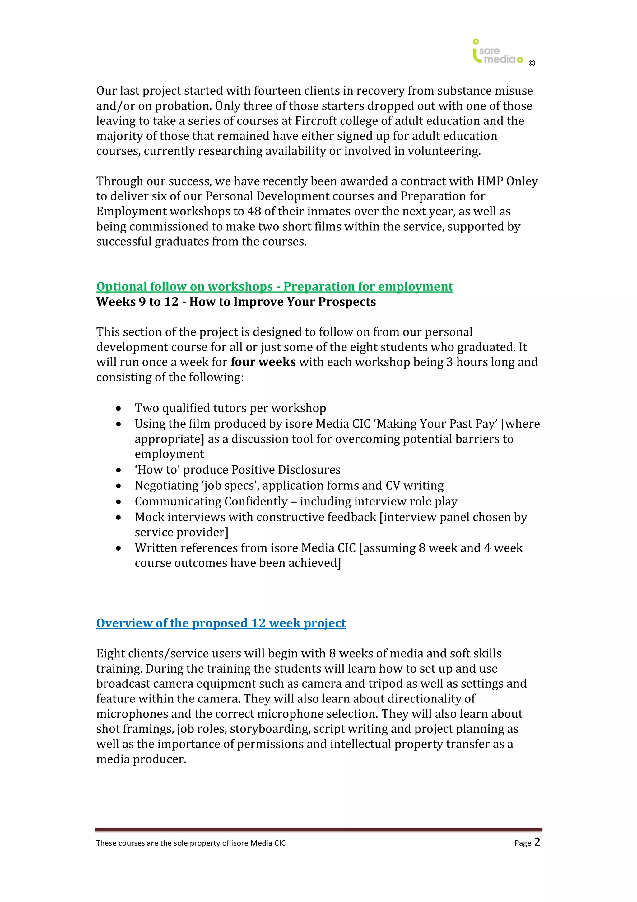 8 and 12 week project plan | PDF