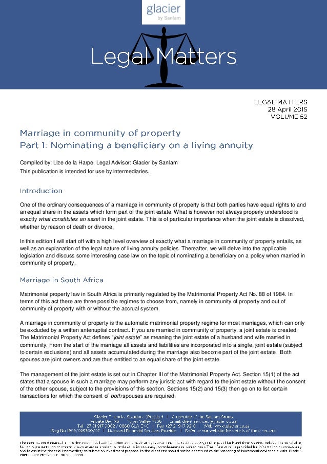 legal matters marriage in community of property part 1 nominating living will form ma