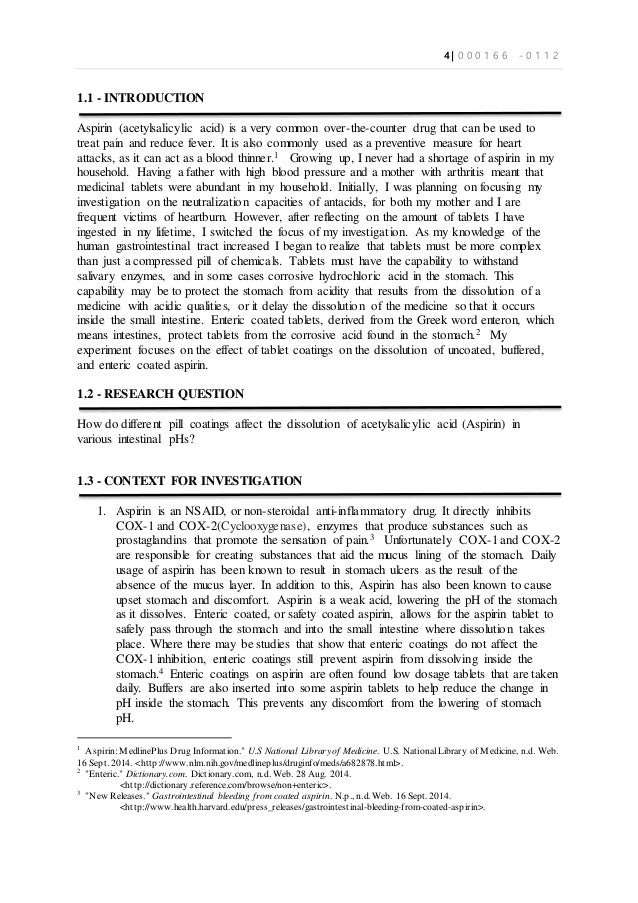 sample chemistry extended essay