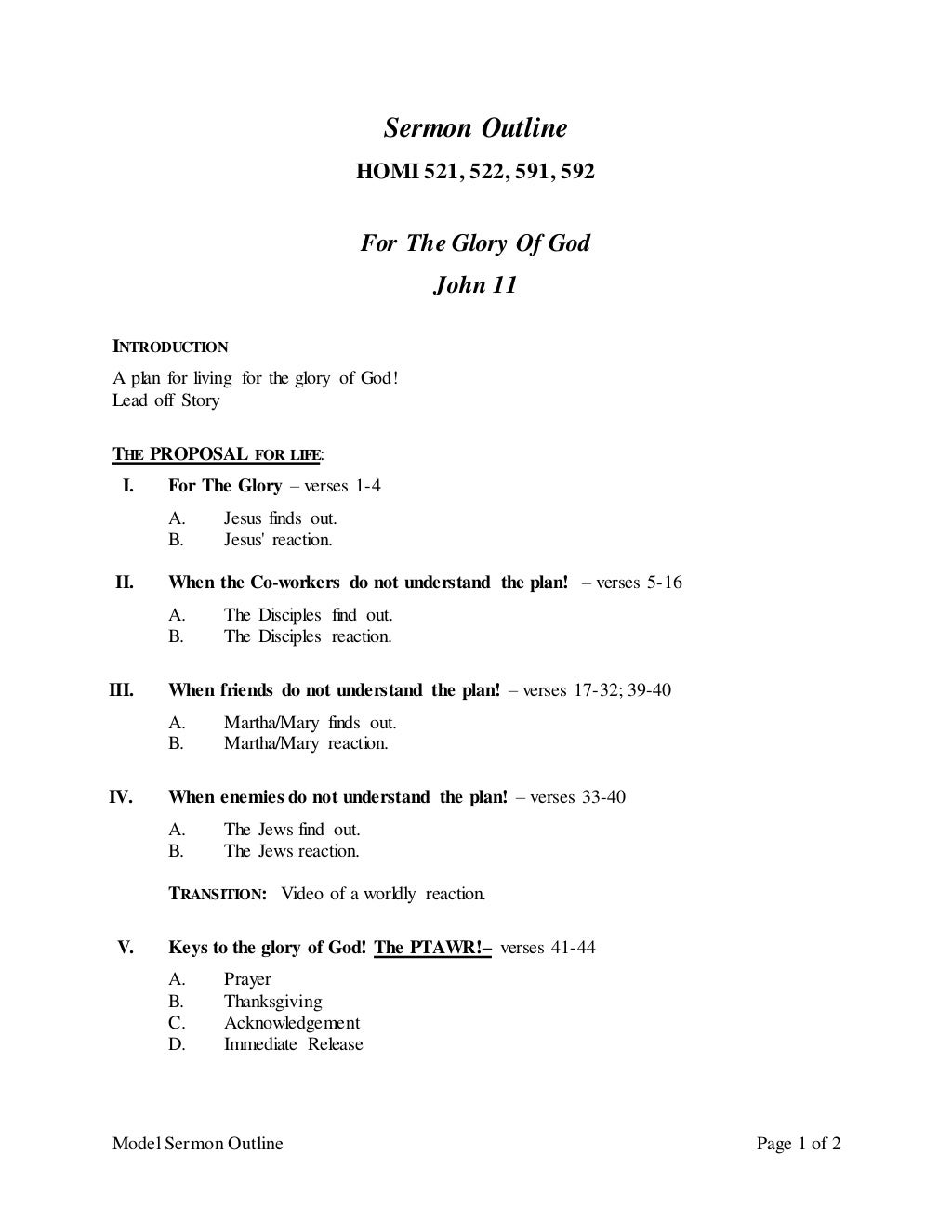 sermon-outline-john-11