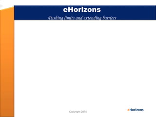 eHorizons
Pushing limits and extending barriers
eHorizonsCopyright 2015
 
