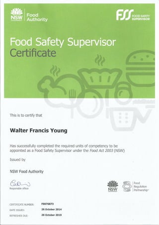 FSS Certificate