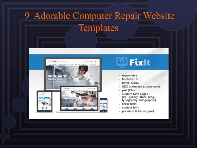 computer repair website template