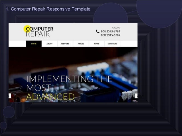 computer repair website template