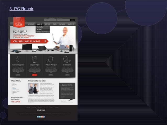 computer repair website template