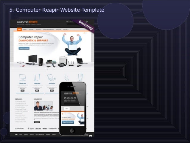 computer repair website template
