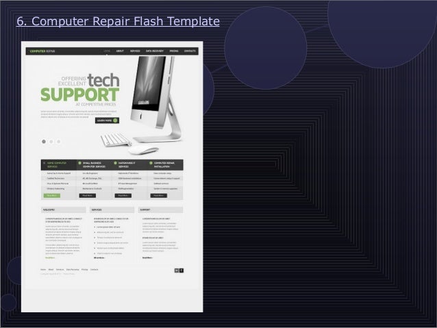 computer repair website template
