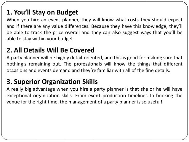 9 advantages of hiring a party planner party planner costs