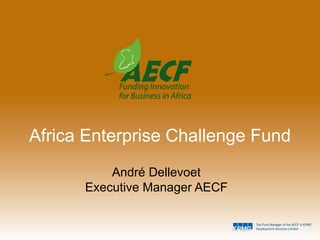 Africa Enterprise Challenge Fund
          André Dellevoet
      Executive Manager AECF
 