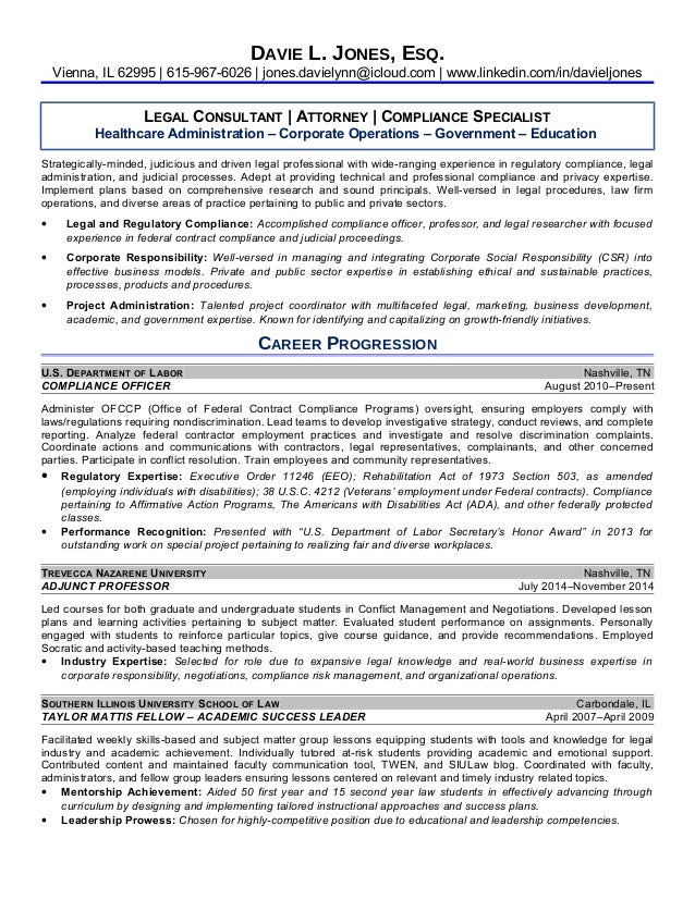 compliance manager resumes