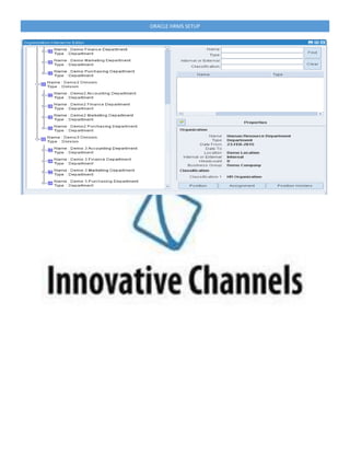 ORACLE HRMS SETUP
 