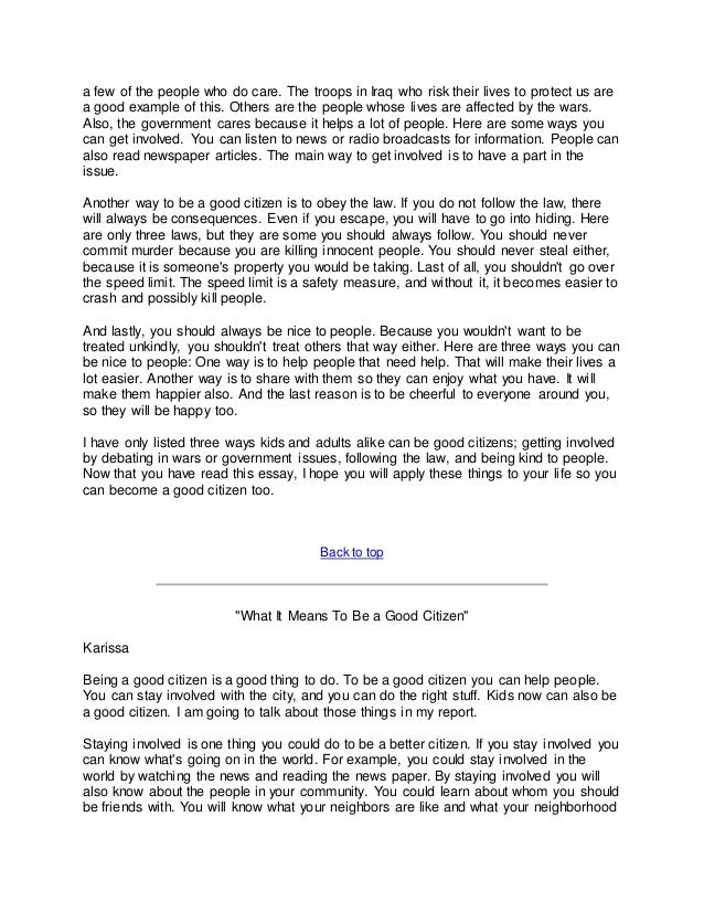 Good Citizen | blogger.com good citizenship essays