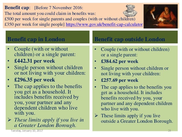 benefit cap calculator 2017