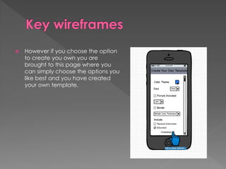  However if you choose the option
to create you own you are
brought to this page where you
can simply choose the options you
like best and you have created
your own template.
 