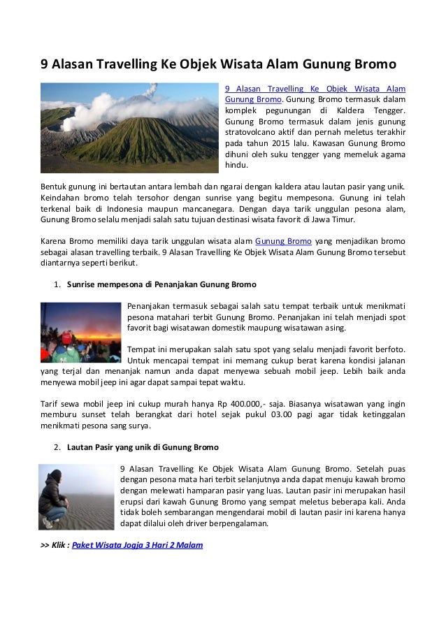 9 Alasan Travelling Ke Objek Wisata Alam Gunung Bromo 9 Alasan Travelling Ke Objek Wisata Alam Gunung Bromo