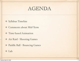 Time-based Animation Games