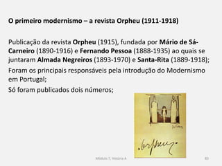 83
O arquiteto americano, Frank Lloyd Wright criou um novo tipo de
edifícos em que os espaços interiores harmonizavam-se com a
paisagem, a arquitetura funcional orgânica;
 