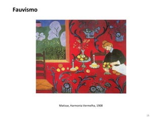 Matisse, Harmonia Vermelha, 1908
Fauvismo
18
 